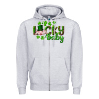 Heather Grey Lucky Baby With Pig Zipper Hoodie - RanaPortraitStore