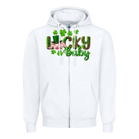 White Lucky Baby With Pig Zipper Hoodie - RanaPortraitStore