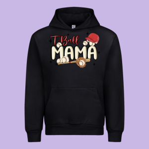 T Ball Mama Baseball Urban Hoodie Designed By Maliassmallbusiness