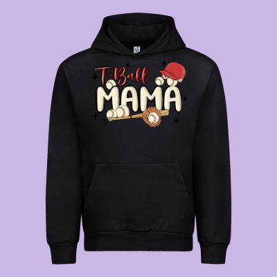 T Ball Mama Baseball Urban Hoodie Designed By Maliassmallbusiness
