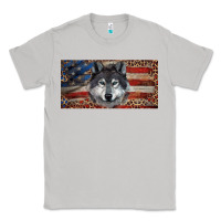 Moon Dust Wolf with american flag and leopard Classic Tee - RanaPortraitStore