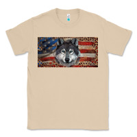 Mushroom Wolf with american flag and leopard Classic Tee - RanaPortraitStore