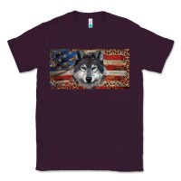 Wolf With American Flag And Leopard Classic Tee | Teevron