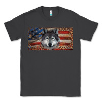 Smoke Wolf with american flag and leopard Classic Tee - RanaPortraitStore