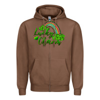 Chestnut Lucky charm rainbow and shamrocks Zipper Hoodie - RanaPortraitStore