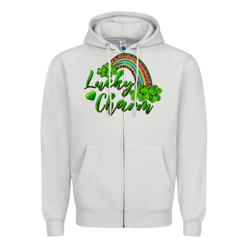 Lucky Charm Rainbow And Shamrocks Zipper Hoodie by RanaPortraitStore | Teevron