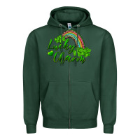 Sports Green Lucky charm rainbow and shamrocks Zipper Hoodie - RanaPortraitStore