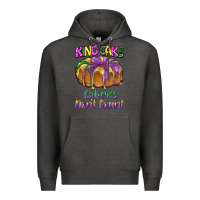 Charcoal Heather mardi gras king cage calories don't count Premium Hoodie - BarkalooDesign