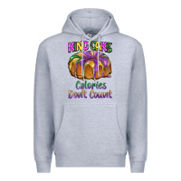 Heather Grey mardi gras king cage calories don't count Premium Hoodie - BarkalooDesign