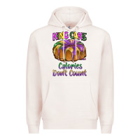 Pale Pink mardi gras king cage calories don't count Premium Hoodie - BarkalooDesign