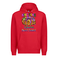 Red mardi gras king cage calories don't count Premium Hoodie - BarkalooDesign