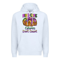 White mardi gras king cage calories don't count Premium Hoodie - BarkalooDesign