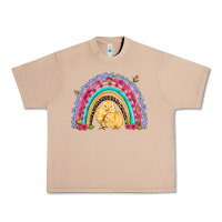 Burro easter flowers and butterfly with chicks rainbow Urban Heavy Tee - Artiststas