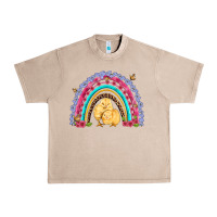 French Oak easter flowers and butterfly with chicks rainbow Urban Heavy Tee - Artiststas
