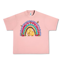 Salmon easter flowers and butterfly with chicks rainbow Urban Heavy Tee - Artiststas