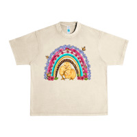 Sandshell easter flowers and butterfly with chicks rainbow Urban Heavy Tee - Artiststas