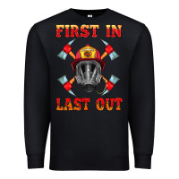 Black firefighter face mask with axes Premium Sweatshirt - HRA Design Shop
