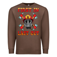 Chestnut firefighter face mask with axes Premium Sweatshirt - HRA Design Shop