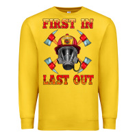 Lemon firefighter face mask with axes Premium Sweatshirt - HRA Design Shop