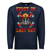 Navy firefighter face mask with axes Premium Sweatshirt - HRA Design Shop