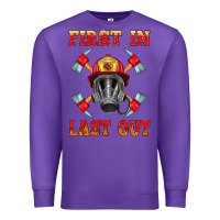 Purple firefighter face mask with axes Premium Sweatshirt - HRA Design Shop