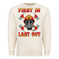 Sandshell firefighter face mask with axes Premium Sweatshirt - HRA Design Shop