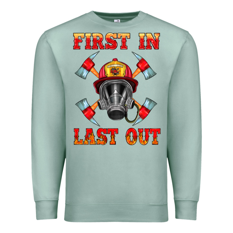 Firefighter Face Mask With Axes Premium Sweatshirt by HRA Design Shop | Teevron