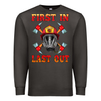 Smoke firefighter face mask with axes Premium Sweatshirt - HRA Design Shop