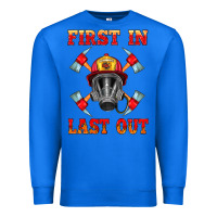 True Royal firefighter face mask with axes Premium Sweatshirt - HRA Design Shop