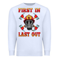 White firefighter face mask with axes Premium Sweatshirt - HRA Design Shop