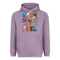 Lavender Born to be free with skeleton 4th of july Heavyweight Hoodie - Neo Western