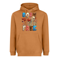 Meerkat Born to be free with skeleton 4th of july Heavyweight Hoodie - Neo Western