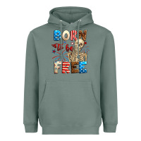 Sage Born to be free with skeleton 4th of july Heavyweight Hoodie - Neo Western