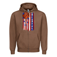 Chestnut basketball american flag Zipper Hoodie - texasbilliewilder