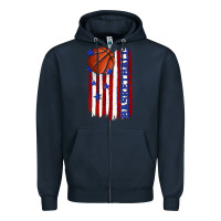 Navy basketball american flag Zipper Hoodie - texasbilliewilder