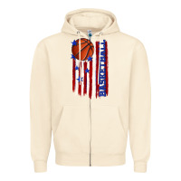 Sandshell basketball american flag Zipper Hoodie - texasbilliewilder