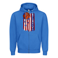 True Royal basketball american flag Zipper Hoodie - texasbilliewilder