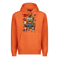 Carrot red white moo farm animals 4th of july Premium Hoodie - LillyAllenDesigns