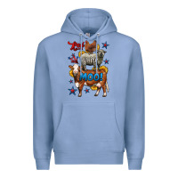 Colony Blue red white moo farm animals 4th of july Premium Hoodie - LillyAllenDesigns