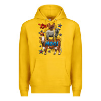 Lemon red white moo farm animals 4th of july Premium Hoodie - LillyAllenDesigns