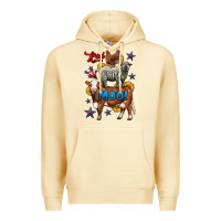 Pina Colada red white moo farm animals 4th of july Premium Hoodie - LillyAllenDesigns