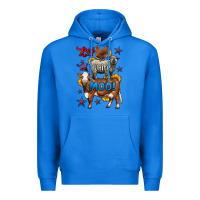 True Royal red white moo farm animals 4th of july Premium Hoodie - LillyAllenDesigns