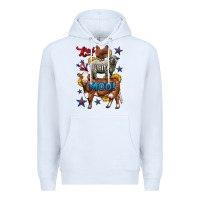 White red white moo farm animals 4th of july Premium Hoodie - LillyAllenDesigns