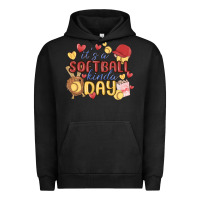 Pigment Black it's a softball kinda day Urban Hoodie - MaliasSmallBusiness