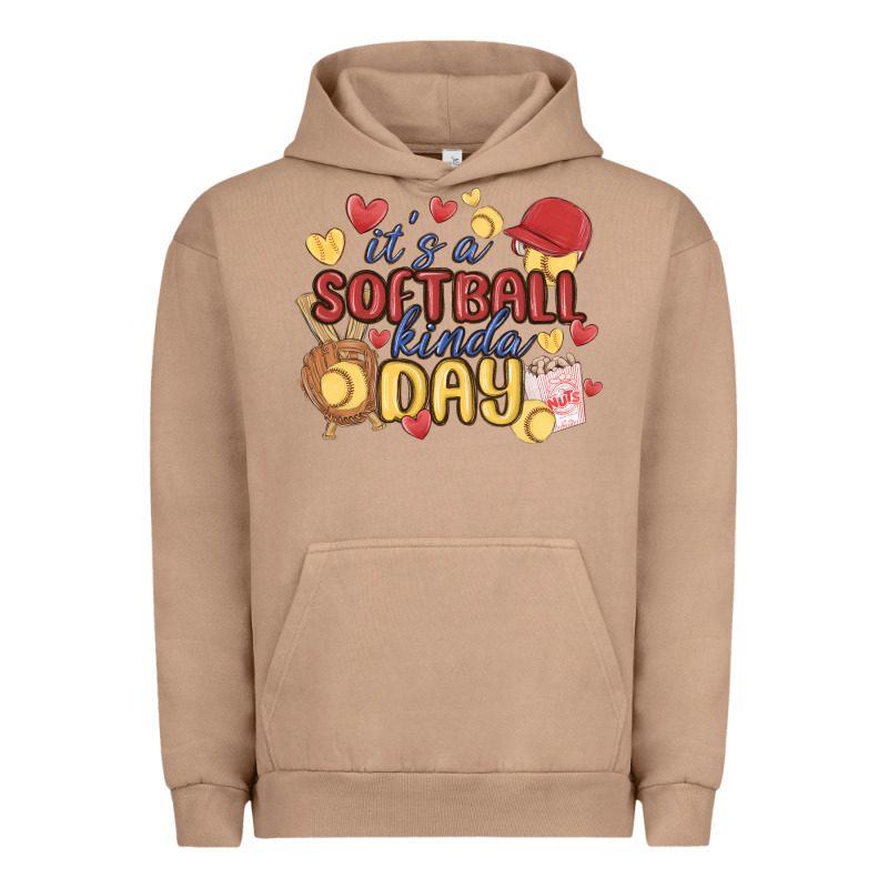 It's A Softball Kinda Day Urban Hoodie by MaliasSmallBusiness | Teevron