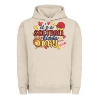 Pigment French Oak it's a softball kinda day Urban Hoodie - MaliasSmallBusiness
