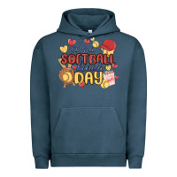 Pigment Midnight Navy it's a softball kinda day Urban Hoodie - MaliasSmallBusiness