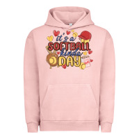 Pigment Salmon it's a softball kinda day Urban Hoodie - MaliasSmallBusiness
