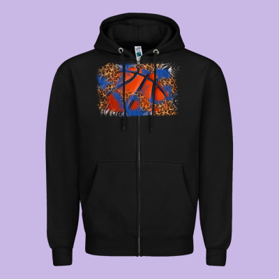 Basketball Background Zipper Hoodie Designed By Texasbilliewilder