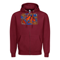 Burgundy basketball background Zipper Hoodie - texasbilliewilder